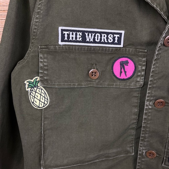 AGOLDE PREMIUM x REVOLVE Stella Utility Shirt Jacket Military In Paradise XS - Picture 8 of 13